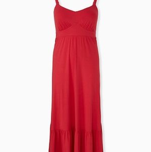 Red Torrid jersey knit maxi dress